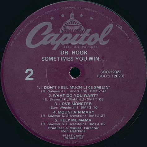 Dr. Hook - Sometimes You Win (Vinyl LP - 1979 - US - Original)