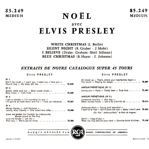 Elvis Presley - Noel Avec Elvis Orange Vinyl Edition