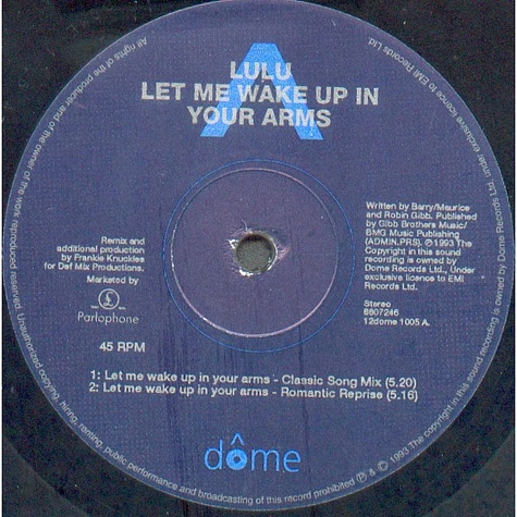 Lulu - Let Me Wake Up In Your Arms