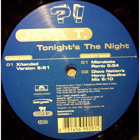 Java T. - Tonight's The Night