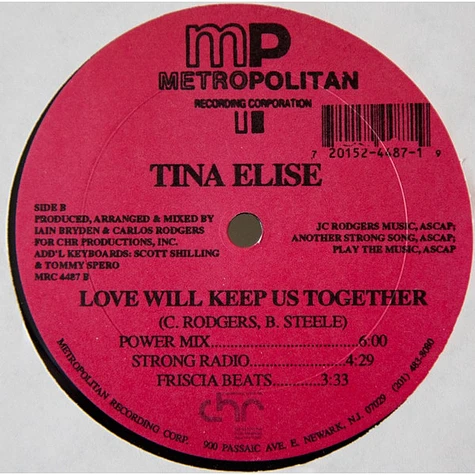 Tina Elise - Love Will Keep Us Together