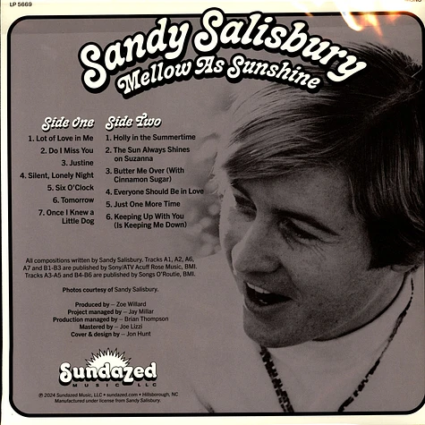 Sandy Salisbury - Mellow As Sunshine