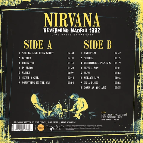 Nirvana - Nevermind Madrid 1992