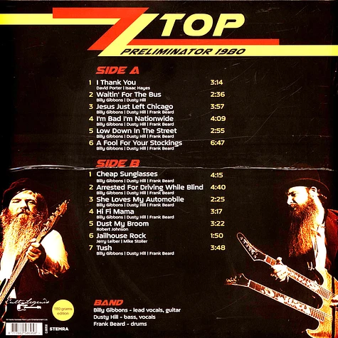 ZZ Top - Preliminator 1980