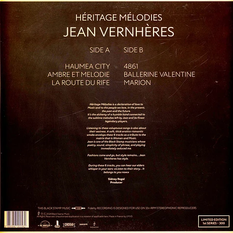 Jean Vernheres - Heritages Melodies