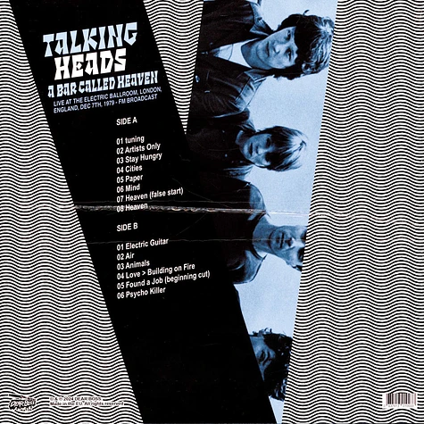 Talking Heads - A Bar Called Heaven: Live At The Electric Ballroom London 1979 Black Vinyl Edition