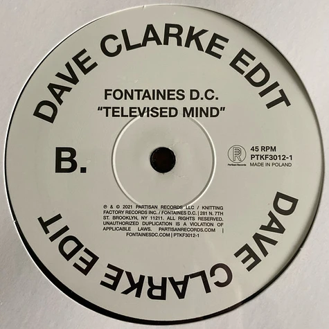 Fontaines D.C. - Televised Mind (Dave Clarke Remix)
