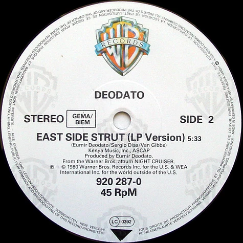 Eumir Deodato - S.O.S. Fire In The Sky (Special 12" Disarmamix)