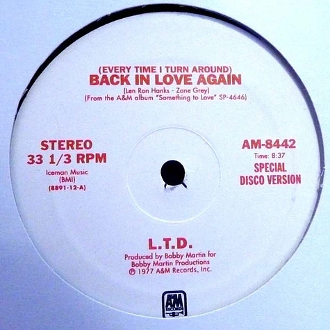 L.T.D. / Jeffrey Osborne - (Every Time I Turn Around) Back In Love Again / Plane Love