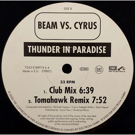 Beam vs. Cyrus - Thunder In Paradise