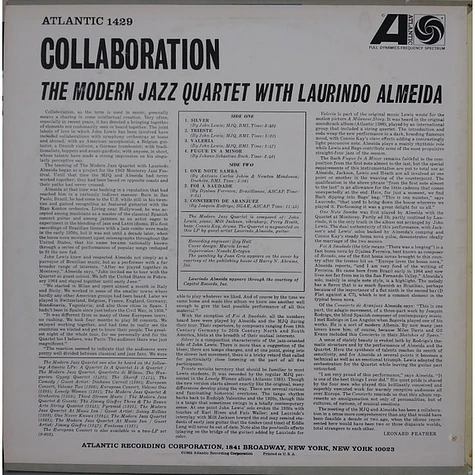 The Modern Jazz Quartet With Laurindo Almeida