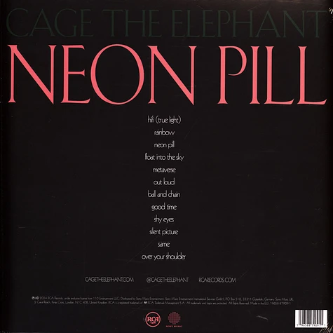 Cage The Elephant - Neon Pill Black Vinyl Edition