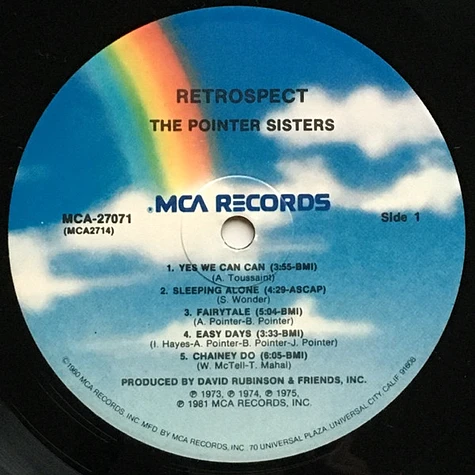 Pointer Sisters - Retrospect - Their Fabulous Recordings (From 1973-1975)