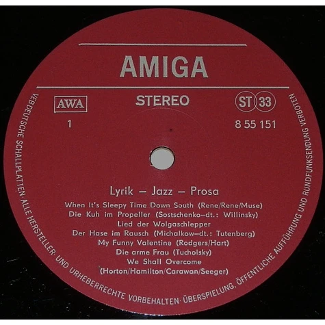 V.A. - Lyrik - Jazz - Prosa