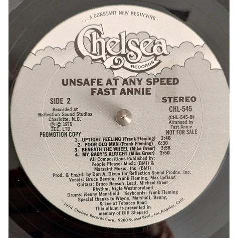 Fast Annie - Unsafe At Any Speed