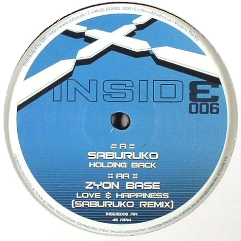 Saburuko / Zyon Base - Holding Back / Love & Happiness (Saburuko Remix)