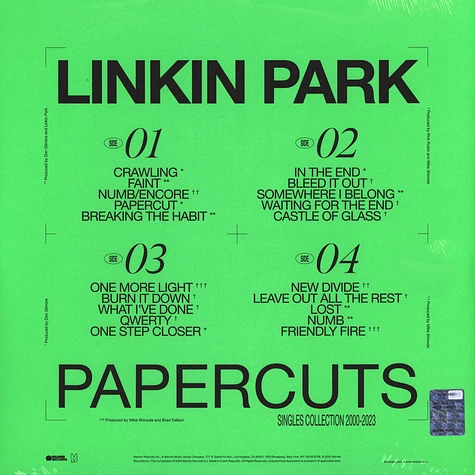 Linkin Park - Papercuts Bone Colored Vinyl Edition