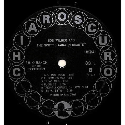 Bob Wilber And The Scott Hamilton Quartet - Bob Wilber And The Scott Hamilton Quartet