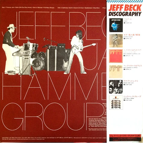 Jeff Beck With The Jan Hammer Group - Live