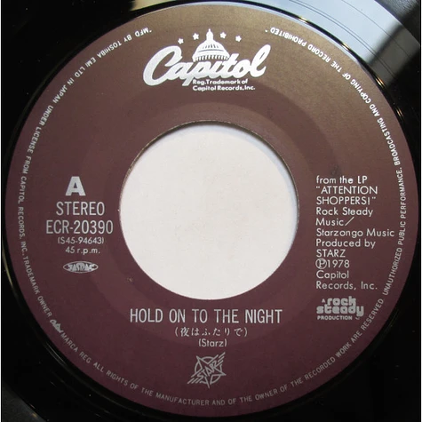 Starz - Hold On To The Night