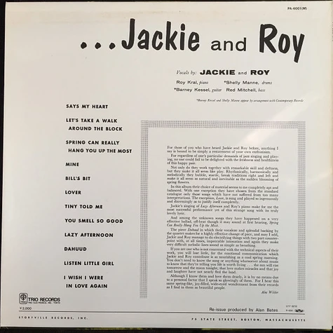 Jackie & Roy - Storyville Presents Jackie And Roy