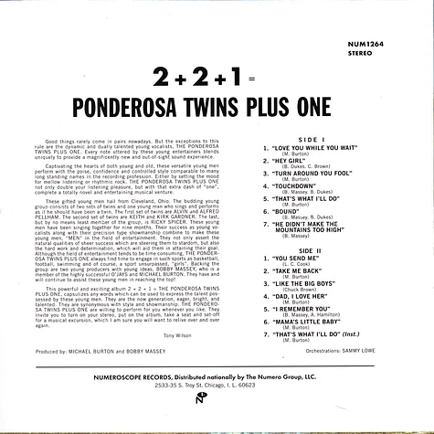 The Ponderosa Twins Plus One - 2+2+1=