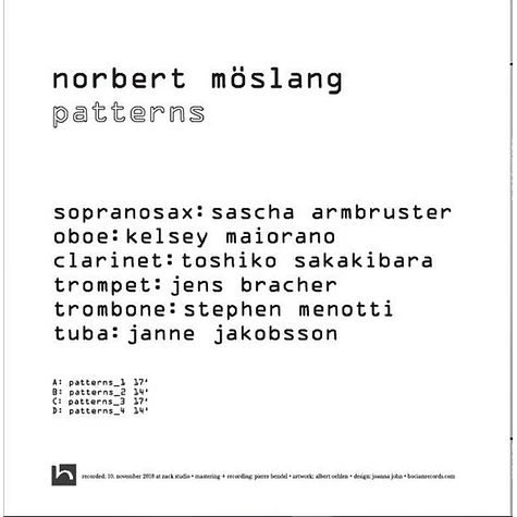 Norbert Möslang - Patterns