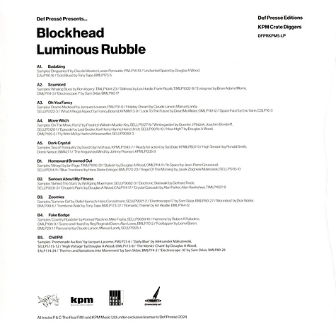 Blockhead - Luminous Rubble Black Vinyl Edition