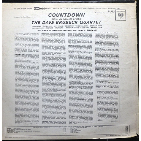 The Dave Brubeck Quartet - Countdown: Time In Outer Space