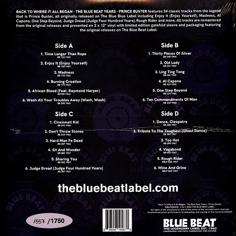 Prince Butter - Back To Where It All Began - The Blue Beat Years Record Store Day 2024 Edition