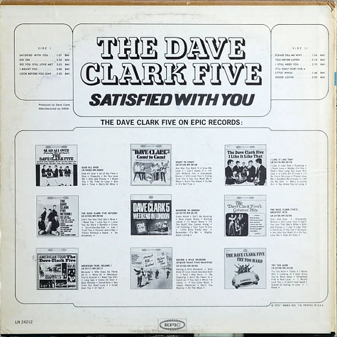 The Dave Clark Five - Satisfied With You
