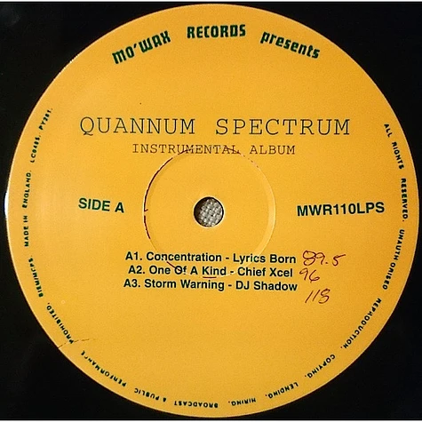 V.A. - Quannum Spectrum Instrumentals