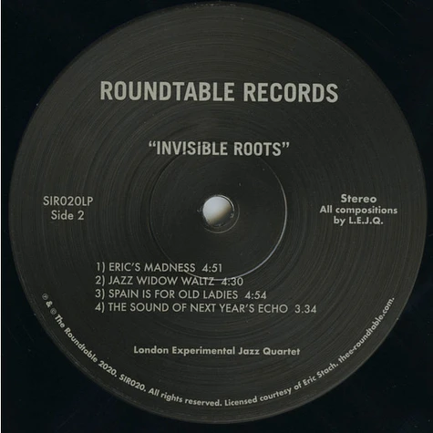 The London Experimental Jazz Quartet - Invisible Roots