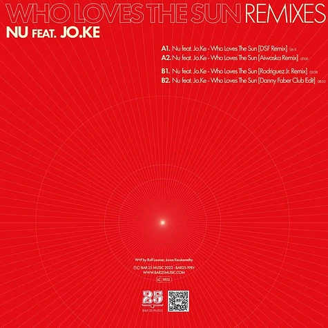 Nu feat. Jo.Ke - Who Loves The Sun Remixes Coloured Vinyl Edition