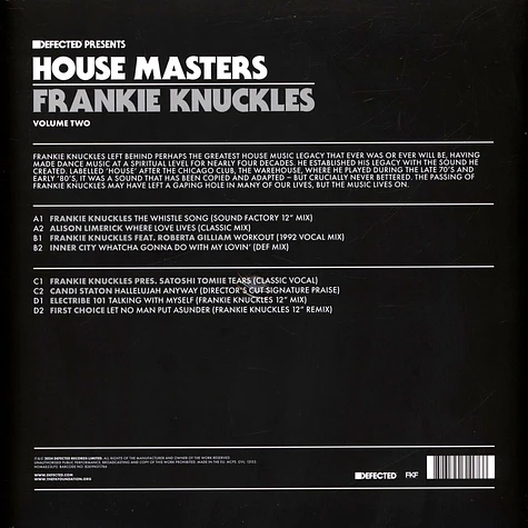 Frankie Knuckles - Defected Presents House Masters Volume 2