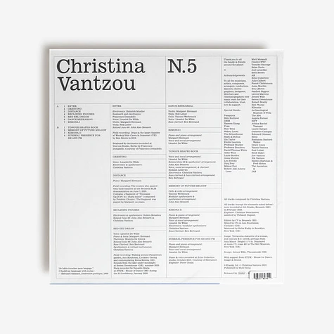 Christina Vantzou - No. 5