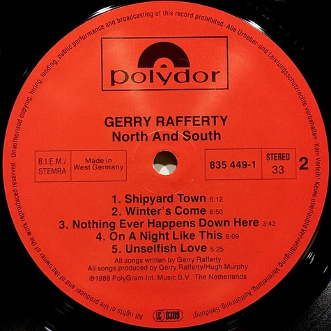 Gerry Rafferty - North & South