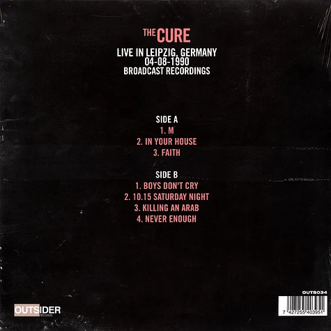 The Cure - A Lullaby In Leipzig Volume 3 Clear Vinyl Edtion