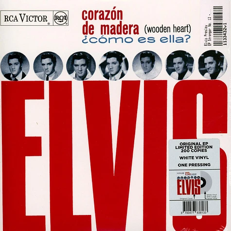 Elvis Presley - EP Stranger No. 13 - Corazon De Madera (Espagne) White Vinyl Edition