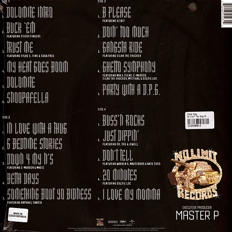 Snoop Dogg - No Limit Top Dogg Black Vinyl Edition