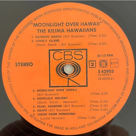 De Kilima Hawaiians - Moonlight Over Hawaii