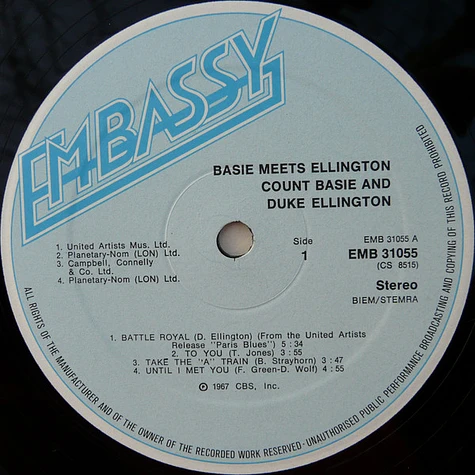 Count Basie And Duke Ellington - Basie Meets Ellington