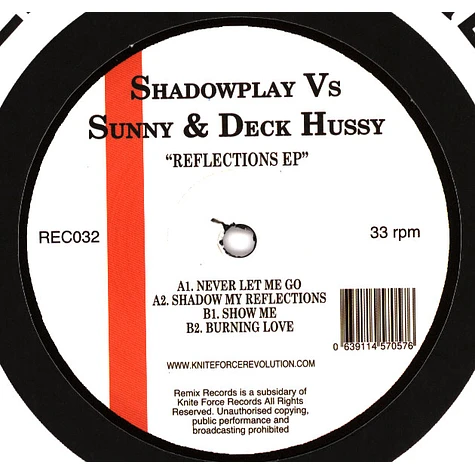 Shadowplay Vs Sunny & Deck Hussy - Reflections EP