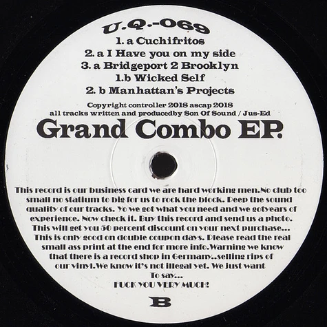 Son Of Sound / Jus-Ed - Grand Combo EP.