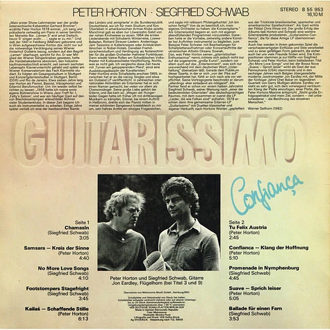 Siegfried Schwab · Peter Horton - Guitarissimo · Confiança