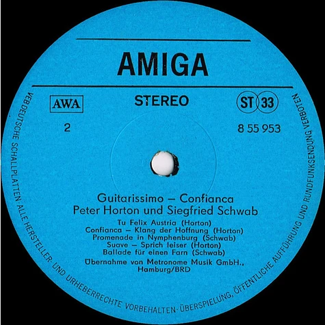 Siegfried Schwab · Peter Horton - Guitarissimo · Confiança