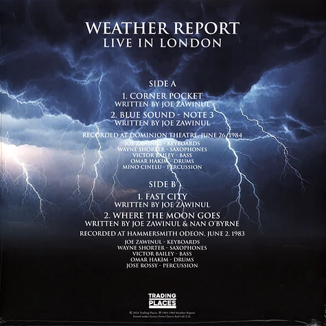 Weather Report - Live In London