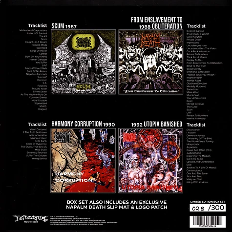 Napalm Death - Four-Album Vinyl Edition Box Set