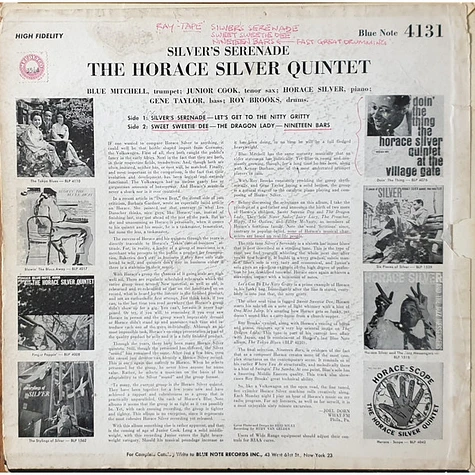 The Horace Silver Quintet - Silver's Serenade