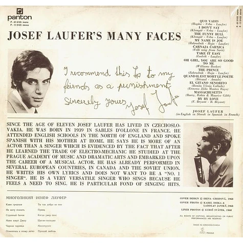 Josef Laufer - Josef Laufer's Many Faces